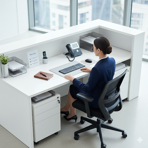 Organização da estação de trabalho: dicas de ergonomia e produtividade para a recepcionista