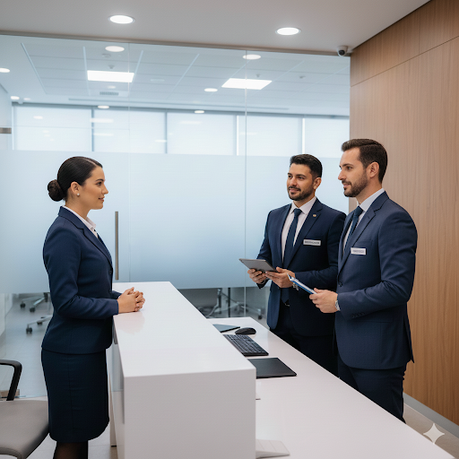 Como a recepcionista deve lidar com fornecedores e vendedores que buscam acesso sem agendamento?