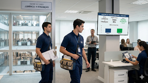 Como auditar o tempo de entrega entre diferentes setores da empresa?